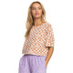 Roxy Γυναικεία κοντομάνικη μπλούζα Power Check - Crop Oversized T-Shirt